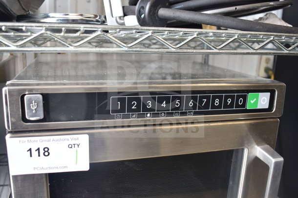 Brand new Solwave HDC12A2 commercial microwave, stainless steel, push button controls, 120V, 1 Phase, slight scratch and dent.