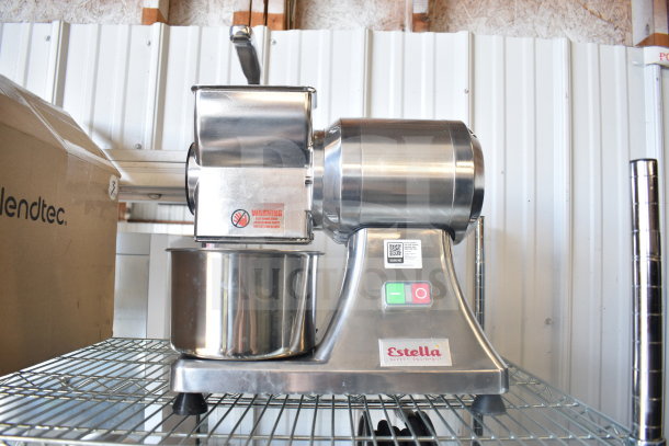 BRAND NEW Estella 348CG34 electric hard cheese grater, 1.4 lb/min, 120V, 1 Phase, scratch and dent condition.