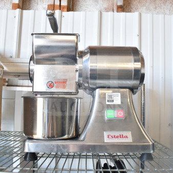 BRAND NEW SCRATCH AND DENT! Estella 348CG34 1.4 lb. Per Minute Electric Hard Cheese Grater. 120 Volts, 1 Phase.