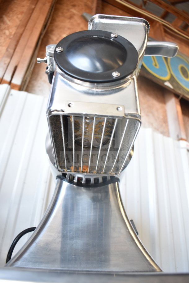 Estella 348CG34 electric hard cheese grater, 1.4 lb/min, brand new scratch and dent, 120 volts, polished metal finish.