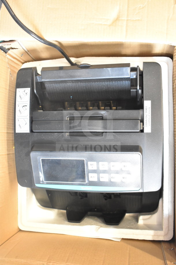 IN ORIGINAL BOX! Kolibri Automatic Bill Counter, 110 Volts, 1 Phase, with display panel and function buttons, new condition.