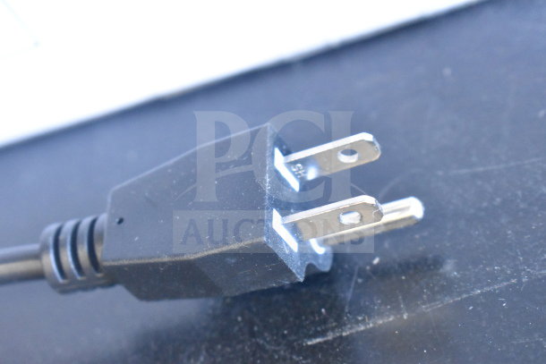 IN ORIGINAL BOX! Kolibri Automatic Bill Counter plug detail, 110 Volts, 1 Phase. Black, two-prong power plug shown.