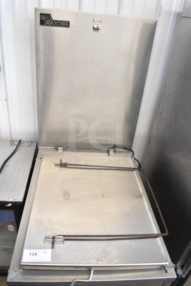 Baxter SP155G-M1826 commercial natural gas donut fryer in good condition, stainless steel, with visible brand logo.