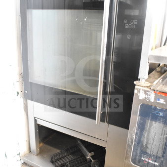Fri-jado TDR 7-P commercial rotisserie oven on casters, sleek design, electric, 208V, 3 phase, gently used condition.