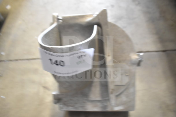 Metal pelican head attachment with visible auction label "140," includes S blade and whisk attachment, good condition.