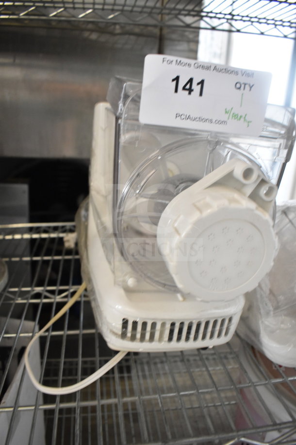 Popeil P400 Automatic Pasta Maker, 120 Volts, 1 Phase. Compact design, used condition with visible auction tag.