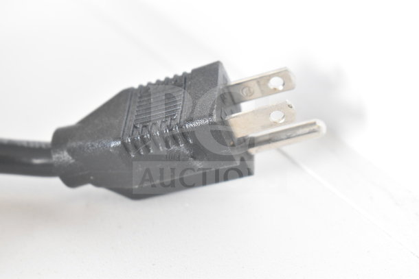 Johnson Controls Isoclean CM commercial air filter, 120V, 1-phase. Shown with power cord and standard plug.