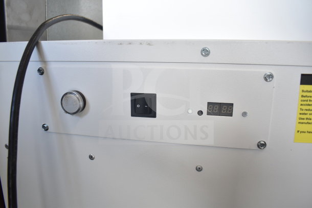 Johnson Controls Isoclean CM Commercial Air Filter, 120V, 1 Phase. Features control panel with switches and display.