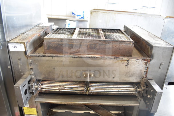 2022 Nieco FH94G propane gas broilvection conveyor charbroiled burger grill; 80,000-106,000 BTU; used condition.