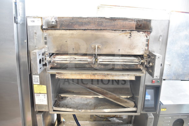 2022 Nieco FH94G Commercial BroilVection conveyor grill, propane gas, 80,000-106,000 BTU, visible wear, labels intact.