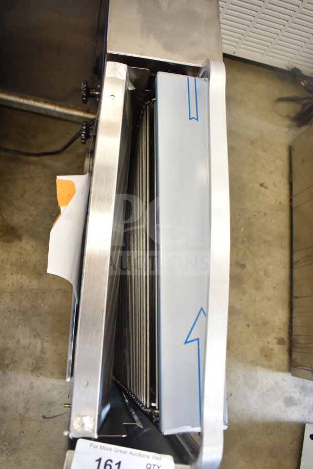 Brand new Prince Castle 297 T9 countertop bun toaster, 115V, 1-phase, slim design. Scratch and dent condition.