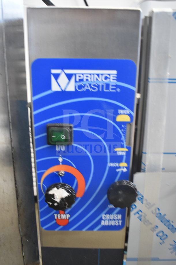 Brand new Prince Castle 297 T9 Bun Toaster, 115V, 1 Ph. Control panel with power, temp, crush adjust. Scratch and dent condition.