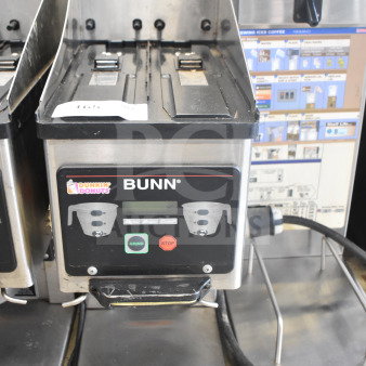 Bunn MHG Commercial Coffee Bean Grinder, no hoppers, 120V, 1 phase, with front controls, used condition.