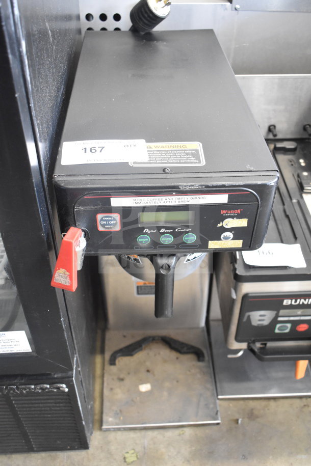 Bunn ICB-DV commercial coffee machine with hot water dispenser; 120V, 1 Phase; digital controls; moderate wear.