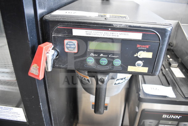 Bunn ICB-DV Commercial Countertop Coffee Machine with hot water dispenser. Features digital controls and brew options. 120 Volts.