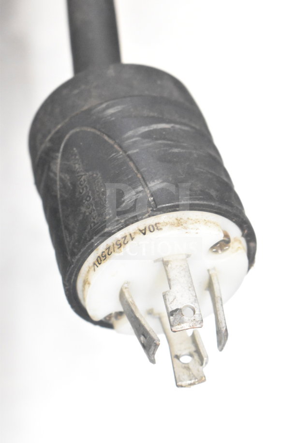 Fetco CBS-32Aap commercial coffee machine plug, showing 30A, 125/250V markings.