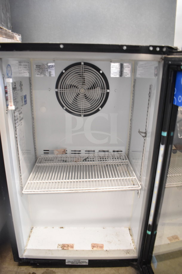 Imbera EVC04 Commercial Mini Cooler Merchandiser, 115V, 1 Phase. Features single glass door and internal fan. Suitable for retail display.