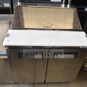 Avantco 178APT36HC commercial sandwich prep table, 2026 model, stainless steel, scratch and dent, 115V, 1-phase.