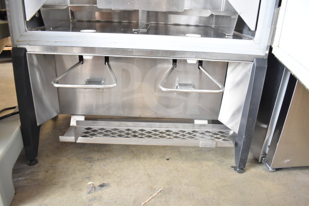 Silver King SKMAJ2/C4 Commercial Milk Dispenser, stainless steel, dual spouts, countertop model, 115V, used condition.