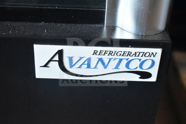 Avantco 193VAC46B refrigerated air curtain merchandiser, black, customizable, 115 volts, brand new with scratch and dent.