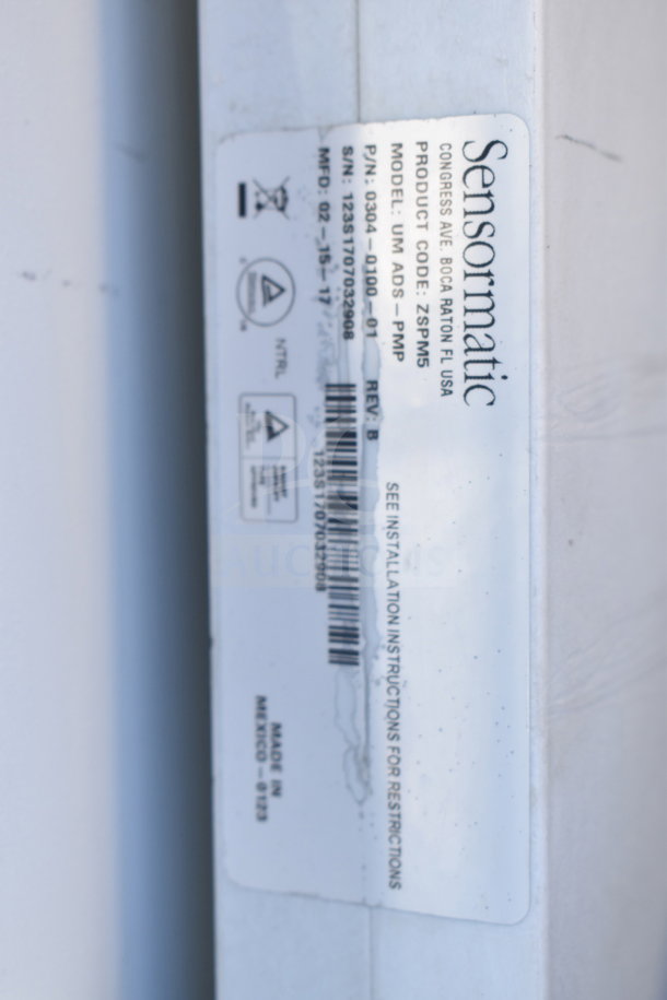 Sensormatic AMS-113 Split Detector with visible label details, including model and product codes. Good condition.