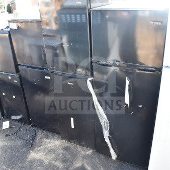 Five mini coolers including Igloo, MainStays; 120 Volts, 1 Phase; visible wear; markings indicate brands and models.