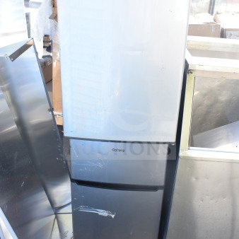 Two mini coolers, including a Galanz model, silver finish, 120 volts, 1 phase. Visible wear, auction tag: Lot 201.
