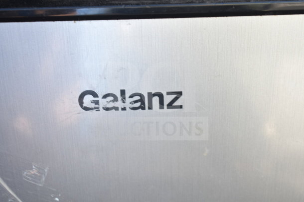 Galanz mini cooler, brushed metal finish with visible scratches. Includes 120 volts, 1 phase. Auction for 2 mini coolers.