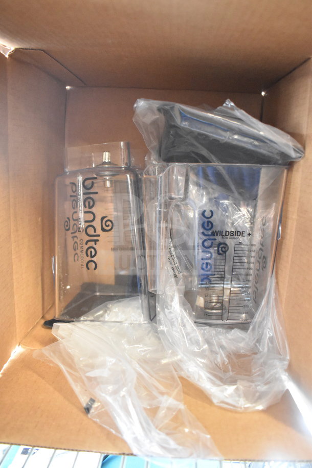 Brand new Blendtec ICB5/ABC5 Connoisseur 825 blender with sound enclosure and two 90 oz. WildSide+ jars, 120V.