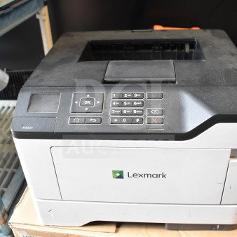 Lexmark MS632 Black & White Laser Printer, top control panel, used condition, model MS521 visible on front.