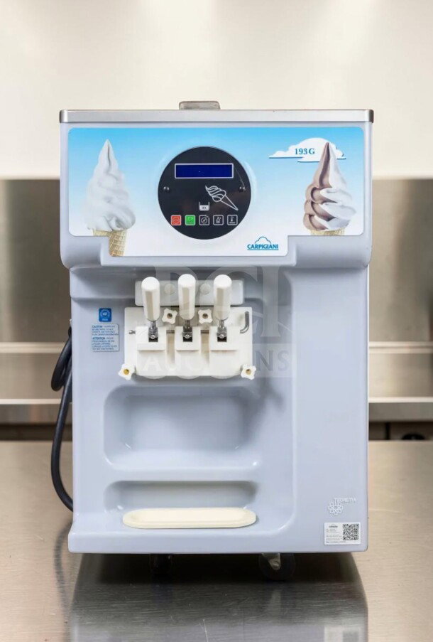 Carpigiani 193 SP/USA P soft serve ice cream machine, 2 flavor + twist, top-tier condition, UL/NSF listed, fully tested.