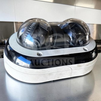 High-grade Axis P3715-PLVE 2x2MP 360° IR network camera, PoE, UL Listed, fully tested, model 01970-001, excellent condition.