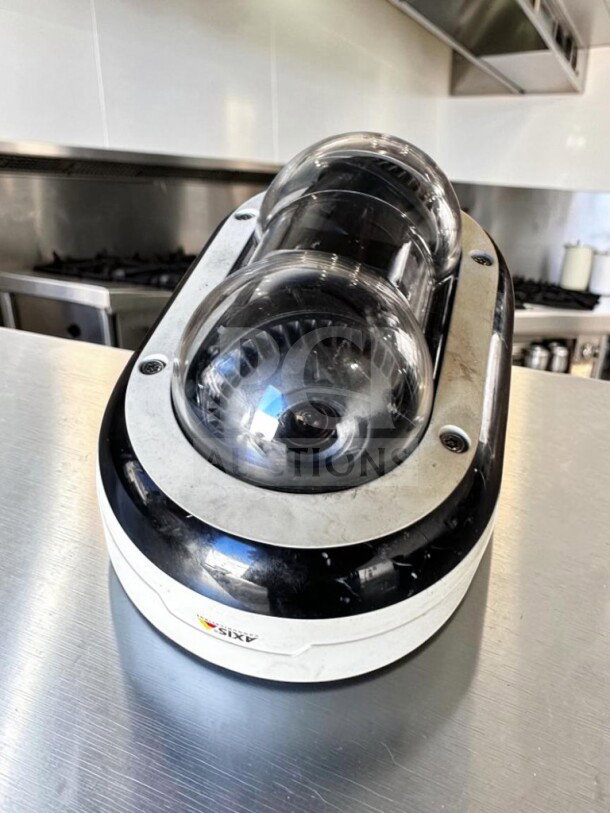 Axis P3715-PLVE 2x2MP 360° IR Camera, high-grade condition, PoE, UL listed, fully tested, model 01970-001.