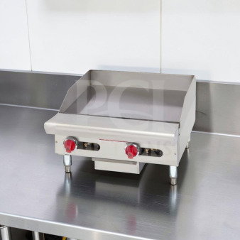 American Range ARSMG-24 countertop gas griddle with 24" 1" steel plate, natural gas, ETL listed, outstanding condition.