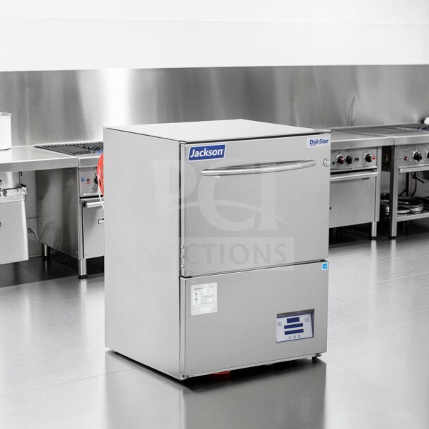 Brand new Jackson DishStar HT-E high temp undercounter dishwasher, stainless steel, ETL/NSF listed, energy efficient.