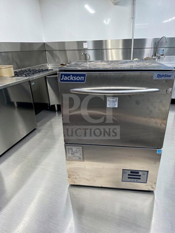 Brand new Jackson DishStar HT-E undercounter dishwasher, energy-efficient, high-temp, 208/230V, ETL/NSF listed.