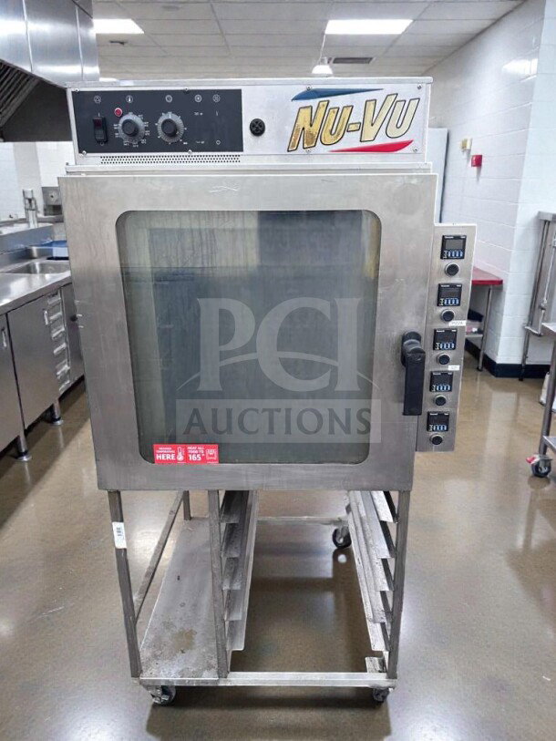 Nu-Vu RM-5T rethermalization oven, premium condition, 208V/3 Phase, ETL & NSF listed, tested, operational, front control panel.