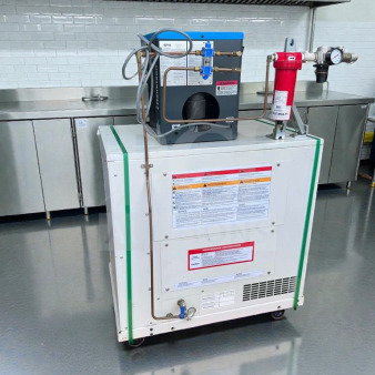 Superior condition Powerex oil-less scroll air compressor with SPX Hankison HPR5-10 air dryer, 115V, fully tested.