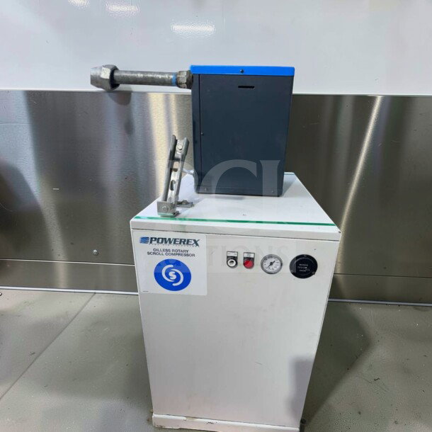 Powerex Oil-Less Scroll Air Compressor with SPX Hankison Air Dryer, model HPR5-10, 115V, fully tested, excellent condition.