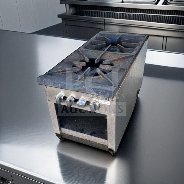 Vulcan Commercial Single Burner Stock Pot Range, heavy-duty gas cooker, floor model, fully tested, operational, VUL-M-STK-0929.