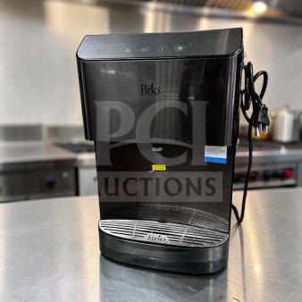 Brio Moderna CLCTPOU720UVF3B bottleless countertop water cooler, black stainless, excellent condition, fully tested.
