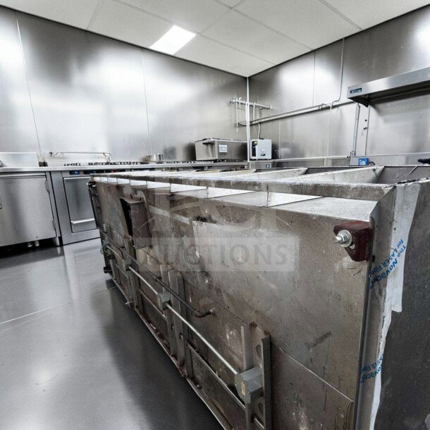 Stainless steel commercial kitchen exhaust hood, wall mount, high-grade condition, model HOOD-L-SS-0939, ready for installation.