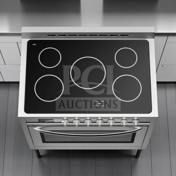 Brand new KoolMore KM-FR36EE-SS 36 in. electric range, stainless steel, 4.3 Cu. Ft., UL certified, in original box.