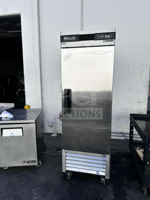 Blue Air BSF23-HC reach-in freezer, 23 cu. ft., stainless steel, 26.75", solid door, excellent condition, fully tested.