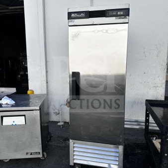 Blue Air BSF23-HC reach-in freezer, 23 cu. ft., stainless steel, 26.75", solid door, excellent condition, fully tested.