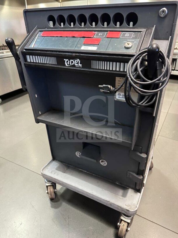 Tidel TACC-IIa currency deposit safe, commercial-grade, UL listed, top-tier condition, fully tested, on wheels.