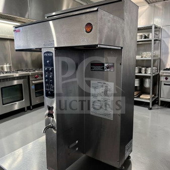 FETCO CBS-2042E commercial coffee brewer machine, superior condition, stainless steel, high-volume, fully tested, USA-made.