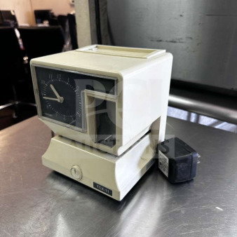 AMANO TCX-11 time clock recorder, model 5477, in prime condition with adapter, fully tested and operational.