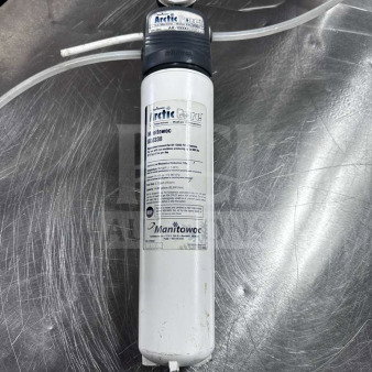 Manitowoc AR-10000 Arctic Pure ice machine water filter system, NSF certified, excellent condition, includes clear gauge and flow indicators.