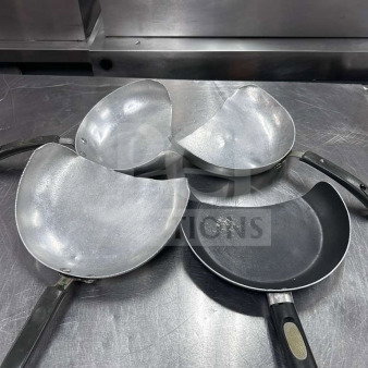 Oster Nonstick Wok Set, four pieces, well-maintained, commercial kitchen cookware, fully inspected, model OST-S-PAN-1095.